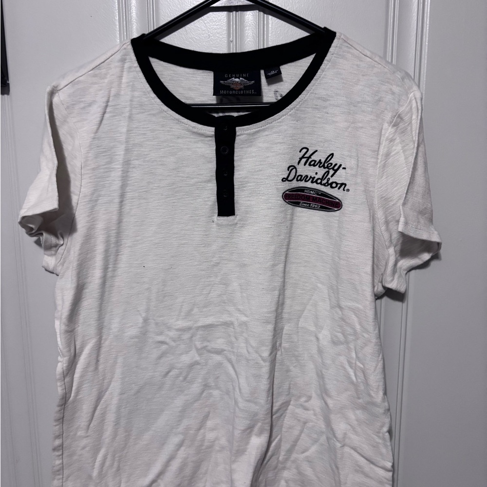 Harley-Davidson Women's H-D Racing Short Sleeve Henley top
